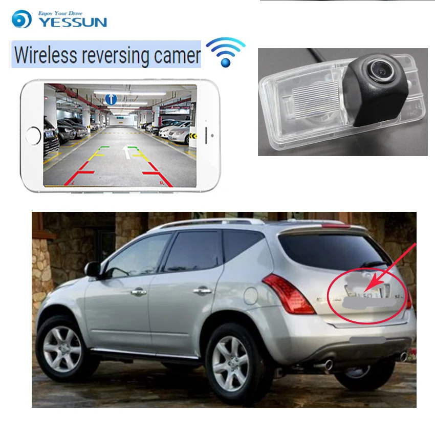 YESSUN car hd wireless rear view camera For Nissan Murano Z50 MK1 2003~2007 CCD hd Night Vision Backup camera