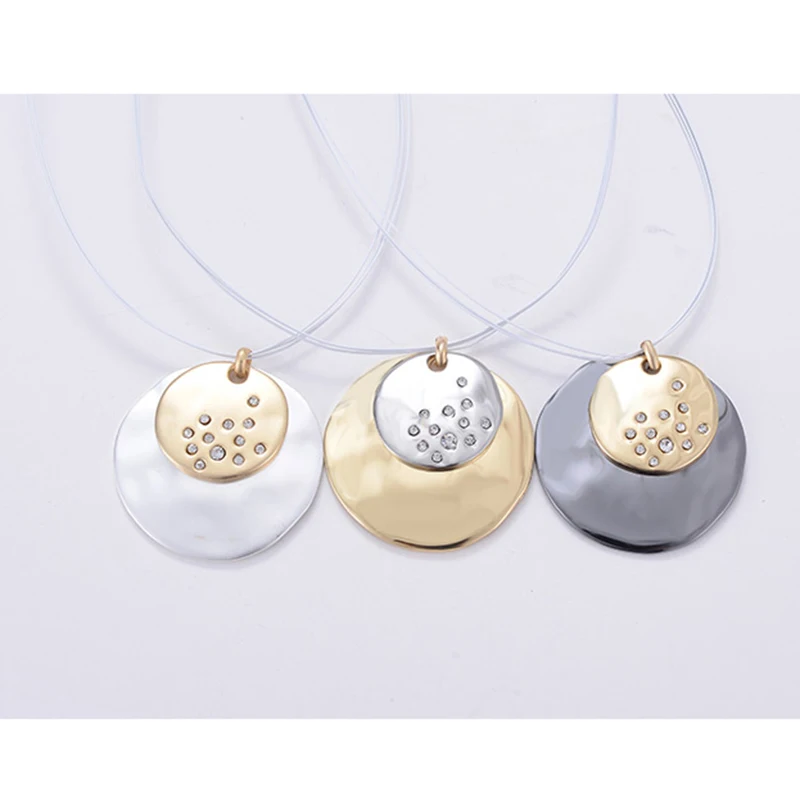 Новинка, ювелирные изделия Bijoux, романтическая подвеска, ожерелья для женщин, Луна, Круглый, серебряный цвет, эмаль, массивные ожерелья в винтажном стиле