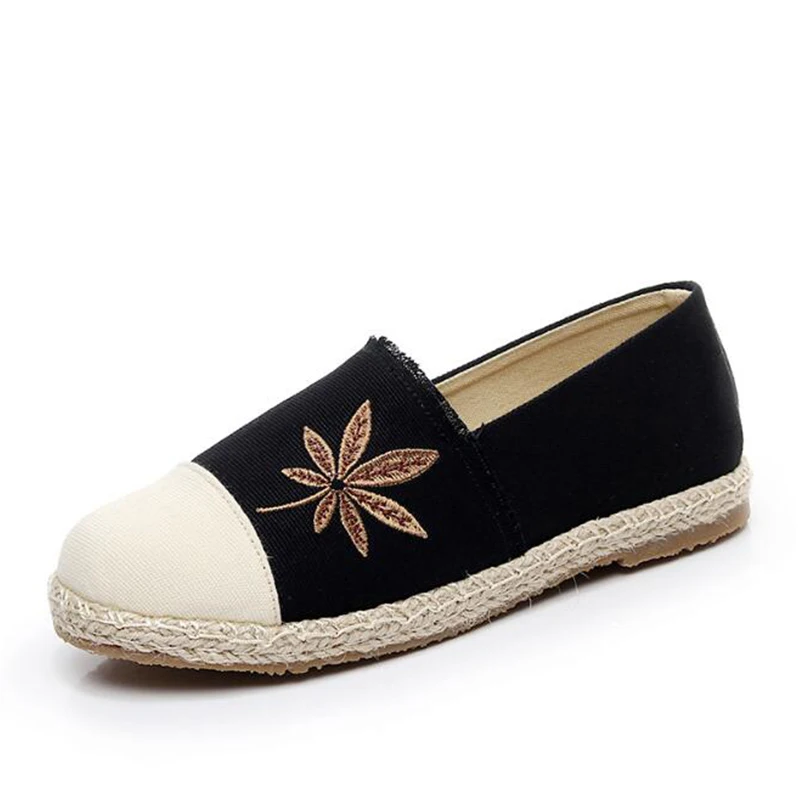 Fashion casual women shoes spring summer new small white round head shallow mouth maple leaf flat comfort mm438 | Обувь