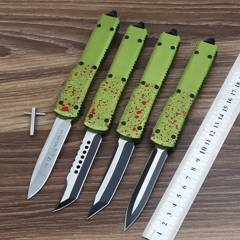 Новый складной нож Zombie tech D2 blade с алюминиевой ручкой Походный для выживания на