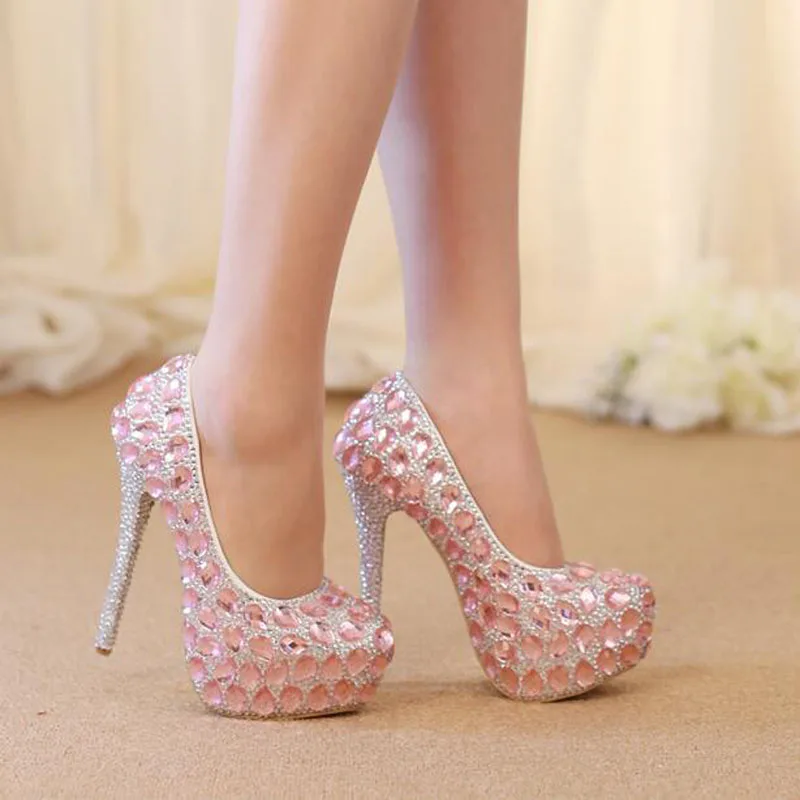 Модельные туфли с украшением в виде цветов и кристаллов на заказ|Женские туфли| |