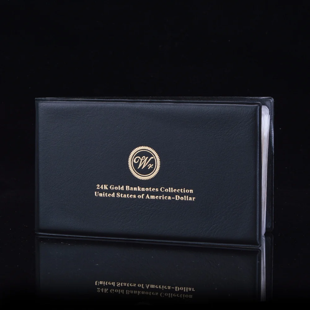 Альбом с золотыми банкнотами США 14 моделей полный комплект долларами 1 2 5 10 20 50 100