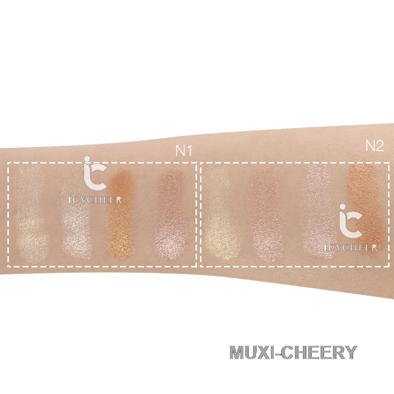 ICYCHEER Makeup Face Contour Set 4Colors Powder Highlihter Palette Highlight Bronzer Glow |
