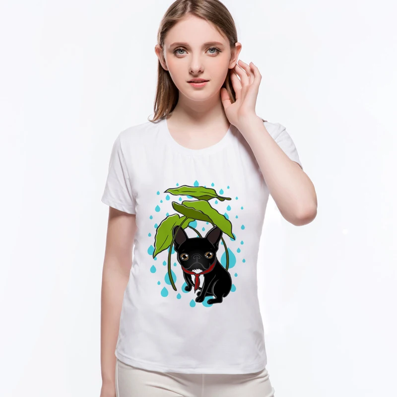 Бульдогов красивая футболка с дизайном &quotФранцузский Бульдог&quot Лето Harajuku