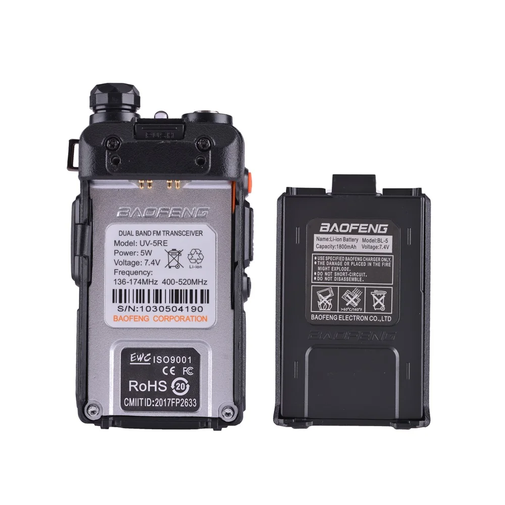 BaoFeng UV 5RE иди и болтай Walkie Talkie “иди 10 км VHF UHF136 174Mhz & 400 520 МГц Dual Band двухстороннее