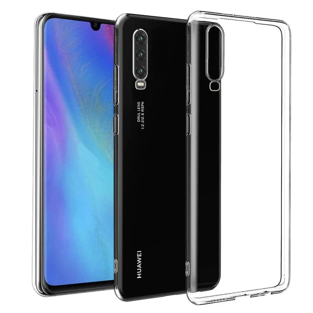 Мягкий чехол для телефона иp ТПУ прозрачные чехлы huawei P30 Прозрачный с надписью в