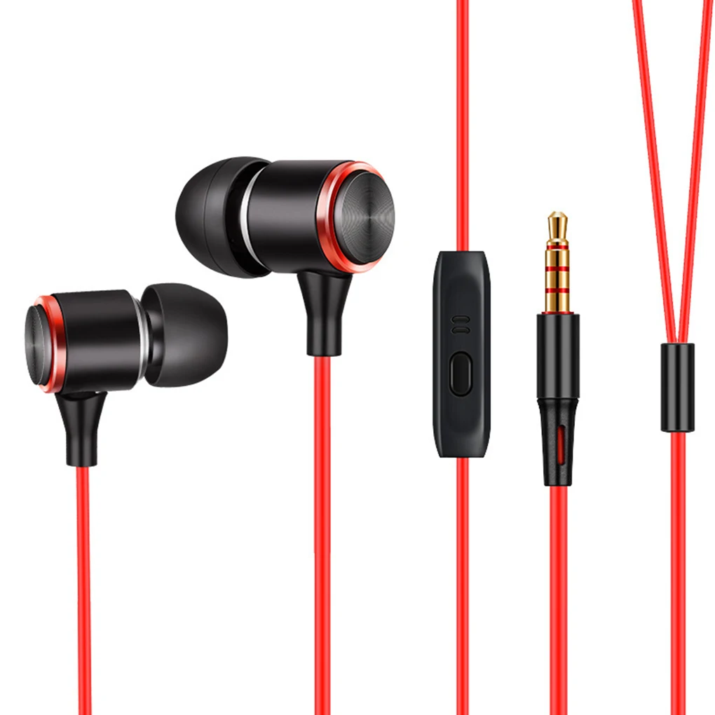 

3 Meter In-ear Earphone Phone Line Control Headphone Microphone Sport Wired Headset Ear Tips