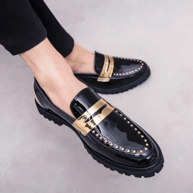 Fashion outdoor Leather Casual Loafers Men Comfortable men Shoes Man working Business Slip-On dressing w5 | Обувь