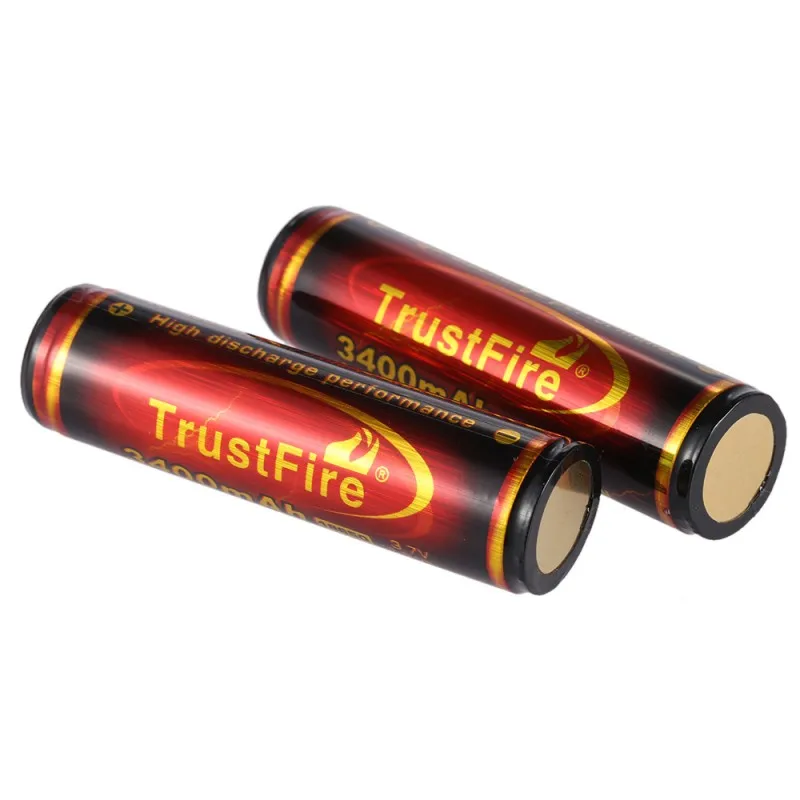 4 шт. TrustFire 3 7 в 18650 литий ионная батарея 3400 мАч перезаряжаемая литиевая с защитой PCB