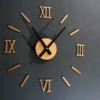 45x45cm roman numer 3d watch acrylic mirrored digital wall clock for living room modern design diy home decor