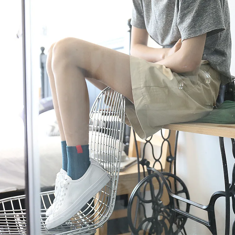 Летние стильные мужские и женские носки-тапочки 30 см брендовые модные хлопковые