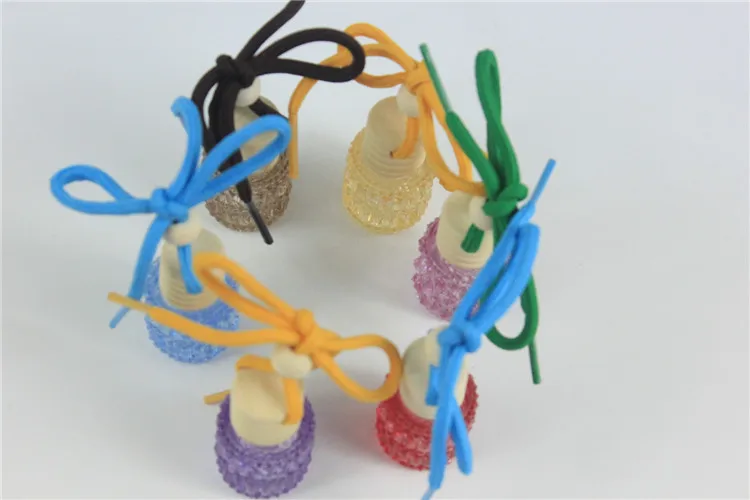 

DHL FREE 100pcs/lot 5ml Car Perfume Bottle With Candy Colors Empty Glass Bottles For Essential Oils Gift Bottles For wedding