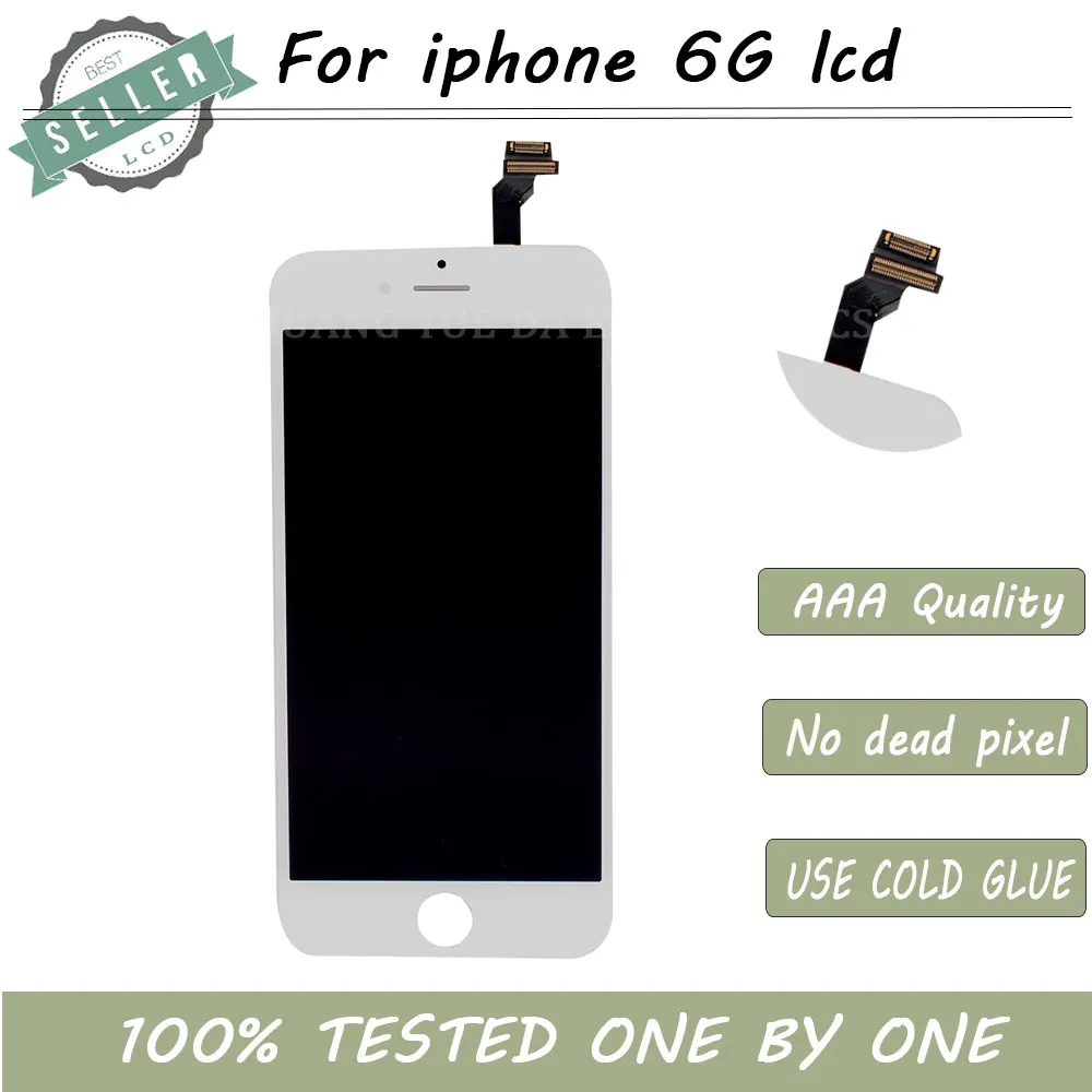 ЖК дисплей с сенсорным экраном и дигитайзером в сборе для Pantalla iPhone 6G 10 шт./лот|glue
