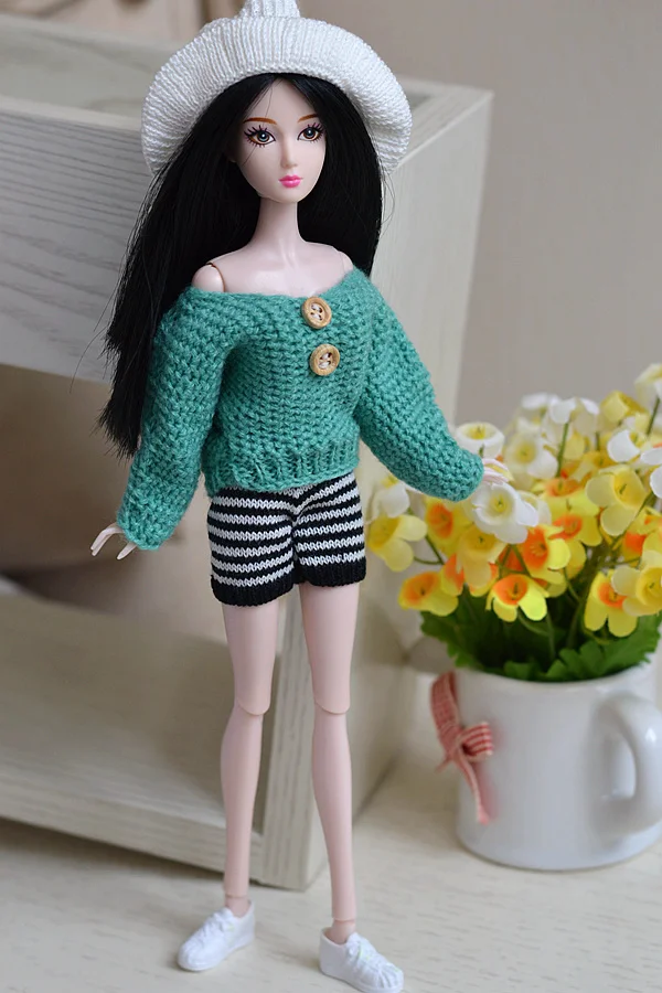 

5 New styles for choose Festival Gifts Suit Knitted handmade Sweater Tops Coat Dress Clothes For BB Xinyi 1:6 Doll BBI00300