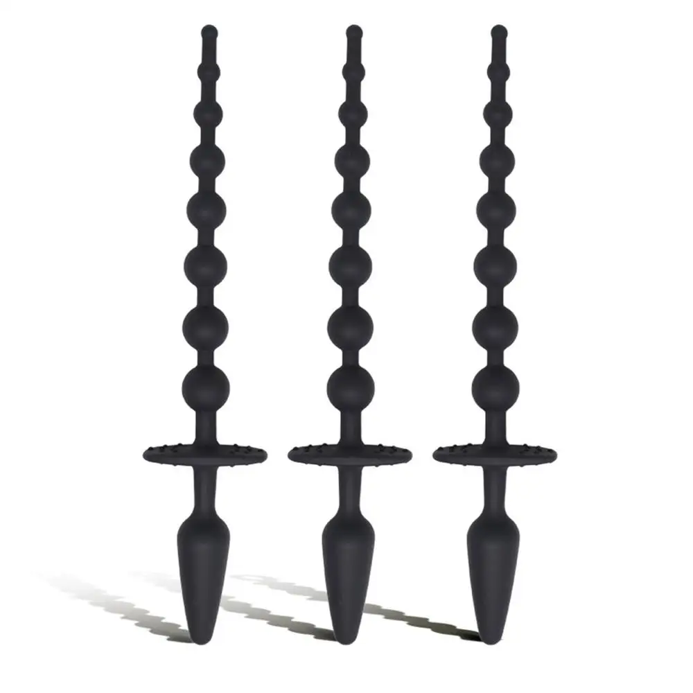 Anal Ball Butt Plug Large Size Black Beads Silicone Sex female G-spot Female Trainer Erotic Toy For women couples #4N |