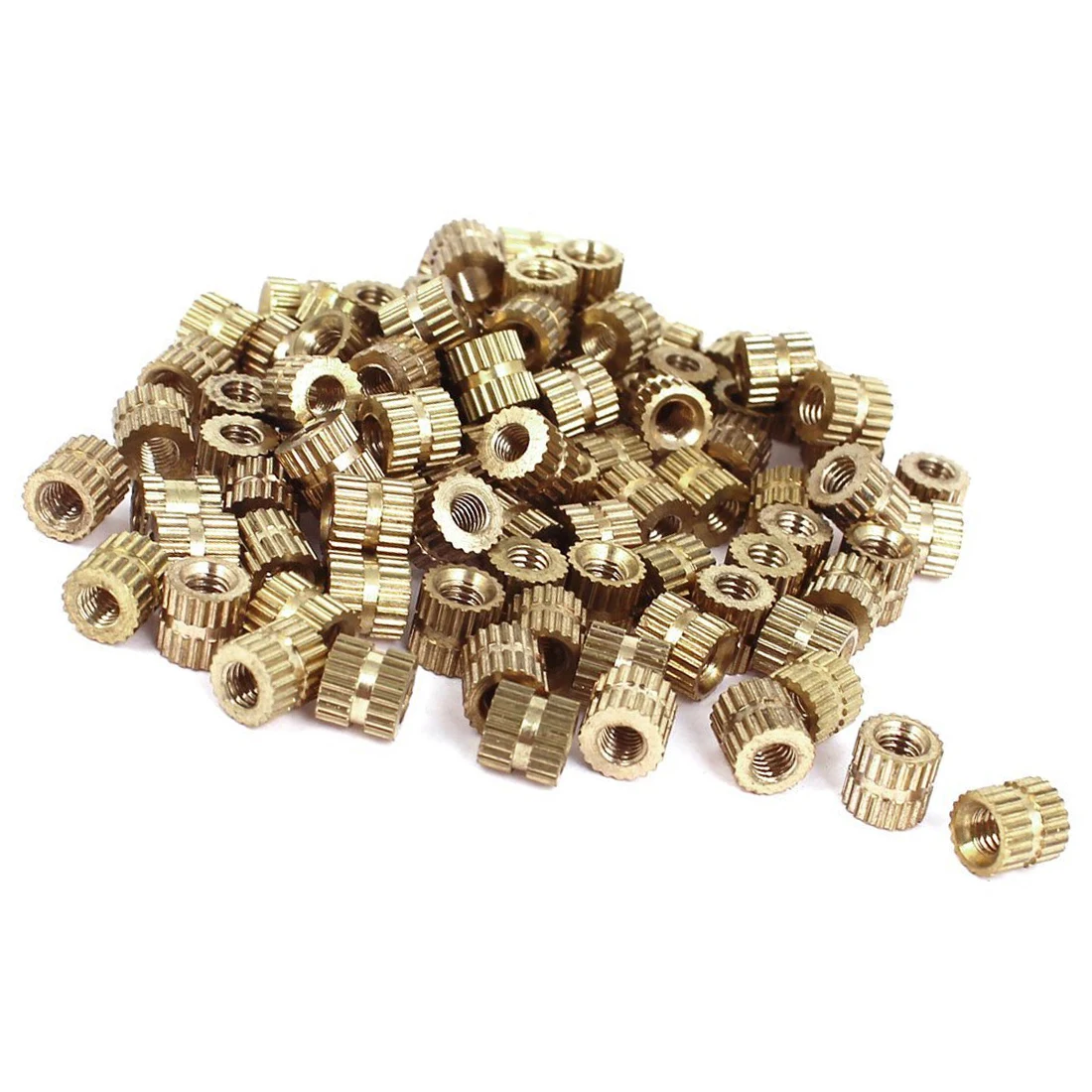 M3x5mm(L)-5 мм (OD) Метрические резьбовые латунные вкрапленные круглые вставные гайки