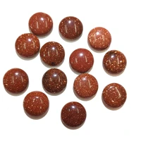 10 pcs gold sand stone natural stones cabochon 12mm 14mm 16mm 18mm 20mm round no hole for making jewelry diy