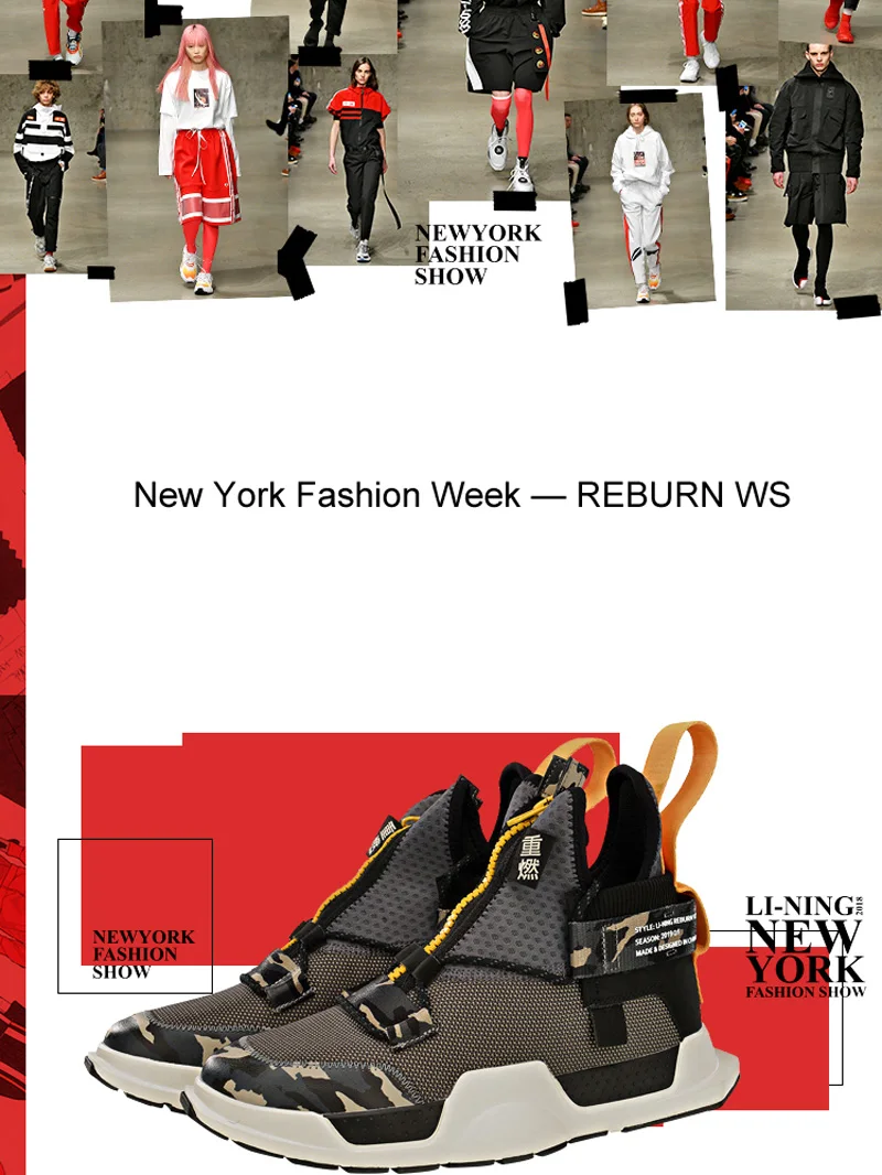 Li-Ning унисекс REBURN WS Баскетбольная обувь для отдыха носимые высокие вырезанные Китай подкладка Спортивная обувь Кроссовки AGBP028 XYL233
