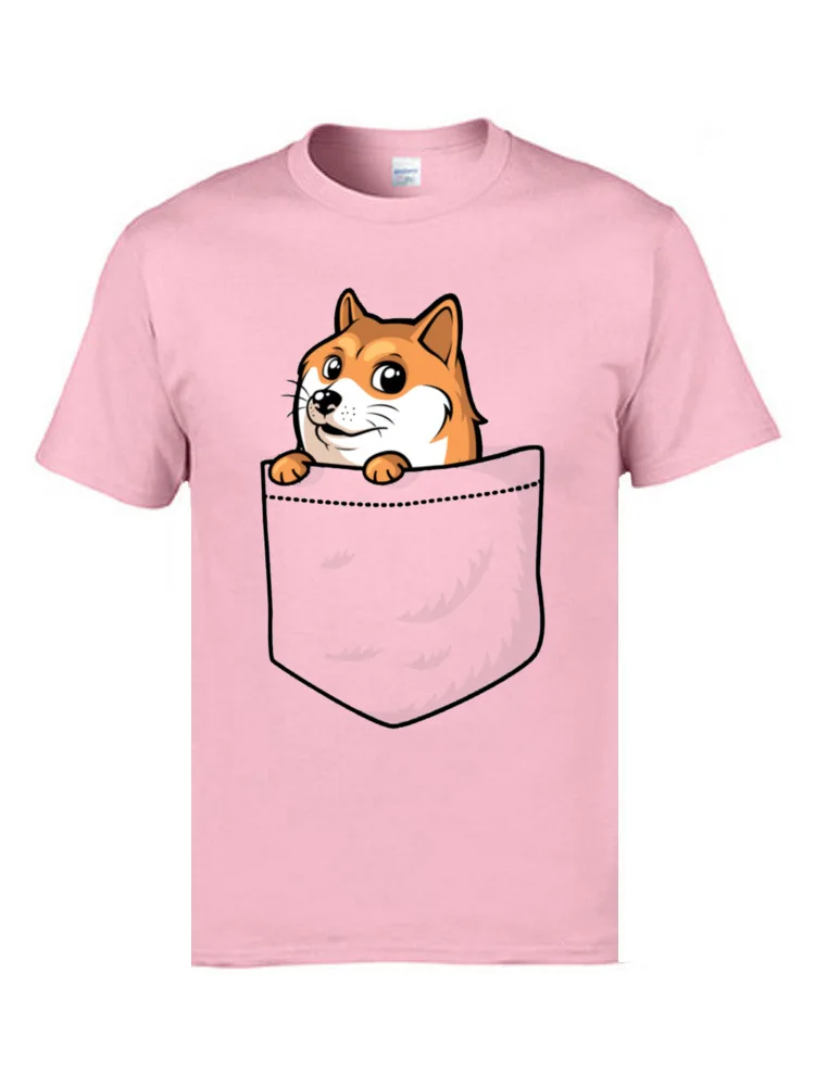 Карманные Doge Dog Kawaii футболки Eskimo Welsh Corgi Terrier смешные милые высшего качества Модный