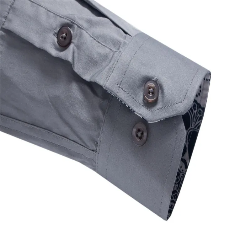 DICHUANGZHE2017 Новинка осени хлопок мужская повседневная рубашка футболка с длинными