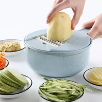 grater vegetables cutter tools with drain basket 4 blade carrot grater onion vegetable slicer kitchen accessories
