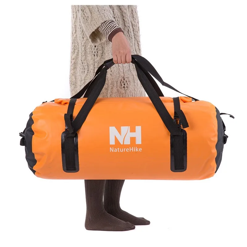 Naturehike Водонепроницаемая Сумка дорожная 60L сухая сумка с ремешком сумка для хранения на открытом воздухе Дорожная плаванье рафтинг портативная оранжевая дорожная сумка