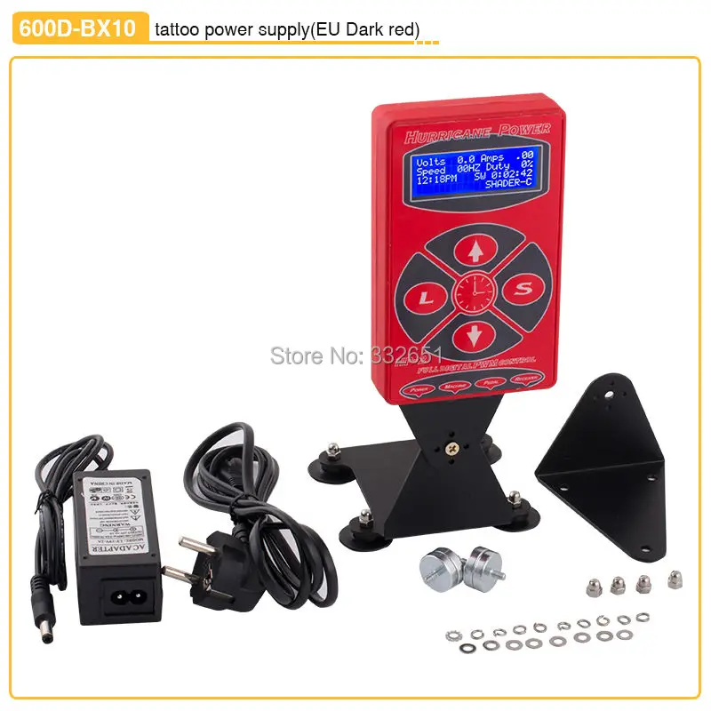 CHUSE 600D BX10 красный источник питания для тату черная сталь двойной цифровой ЖК