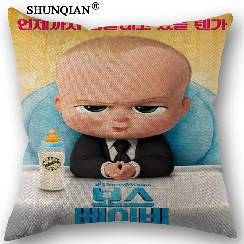4 Изготовленный На Заказ Boss Baby напечатанная наволочка из парусины размером 45*45 см одной стороны, свадебных платьев, декоративных изделий и наволочка льняное белье Наволочка - Цвет: 4