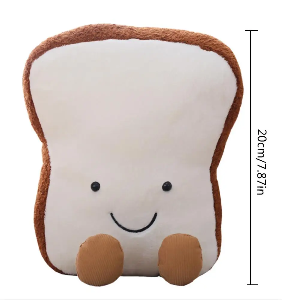 Инновационная плюшевая игрушка со смайликом кукла в форме тоста хлеба милая