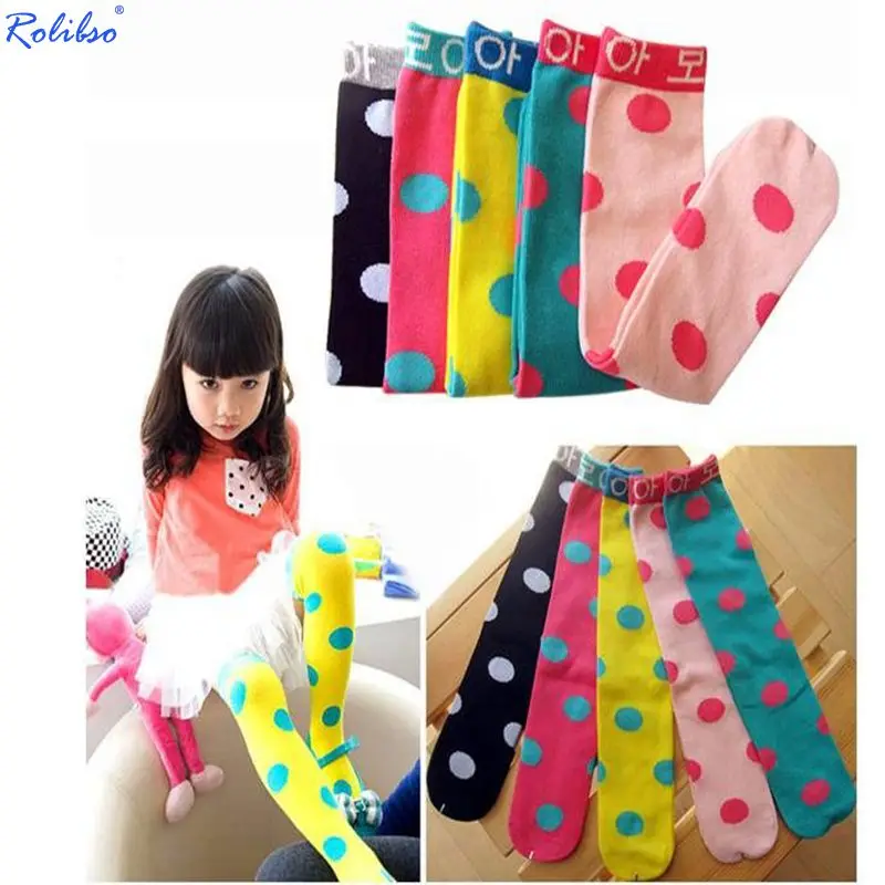 Новые детские длинные носки в Корейском стиле для девочек 5 пар/партия детское