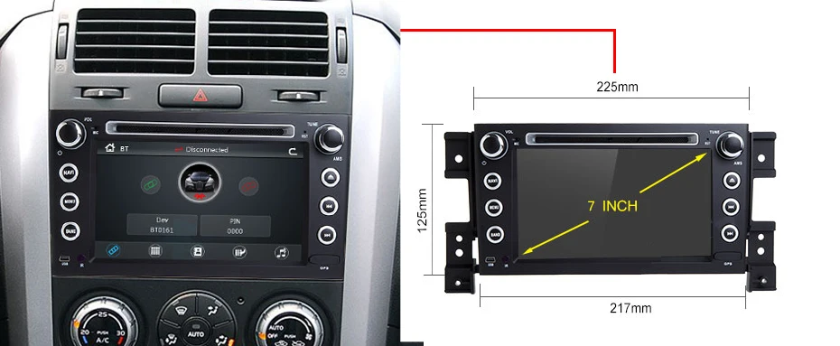 2Din автомобильный DVD плеер для Suzuki Grand Vitara 2005 2006 2007 2008 2009 2010 2011 2012 2013 радио аудио GPS