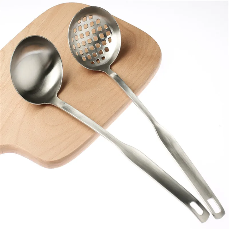 Ложка скиммер из нержавеющей стали с длинной ручкой для супа|Ложки| |