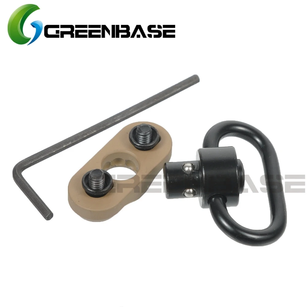 

Greenbase New QD Quick Detach Sling Swivels Kit With Keymod Sling Mount Adapter for Keymod Rail Hunting Outdoor Sports Mount