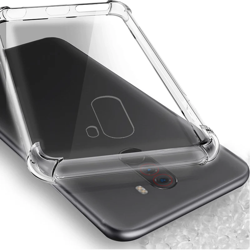Чехол для Xiaomi Mi Pocophone F1 мягкий прозрачный чехол из ТПУ с подушкой безопасности