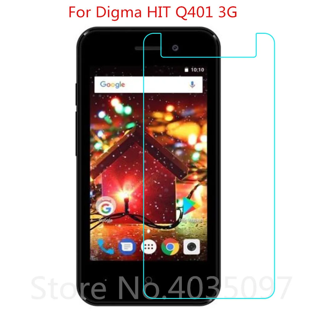 2PCS For Digma HIT Q401 3G Tempered Glass Protective Film Explosion-proof ForDigma Screen Protector | Мобильные телефоны и
