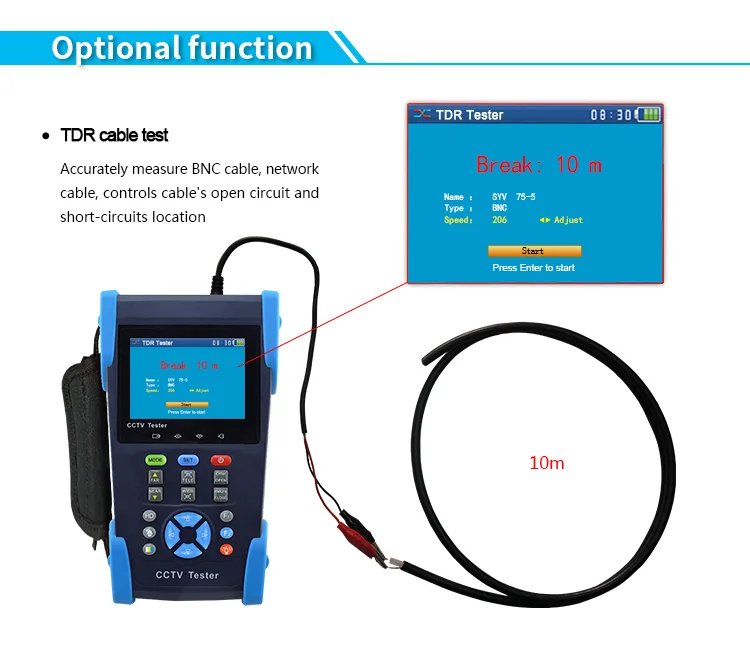 CCTV тестер Поддержка HD камеры TVI CVI AHD SDI 3,5 дюймов lcd 5в1 HD коаксиальный тестер