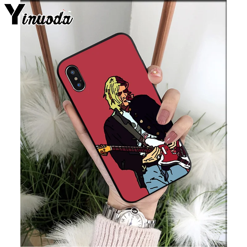 Yinuoda Nirvana Kurt Cobain высококачественный чехол для телефона для iPhone 8 7 6 6S Plus 5 5S SE XR X XS MAX Coque Shell