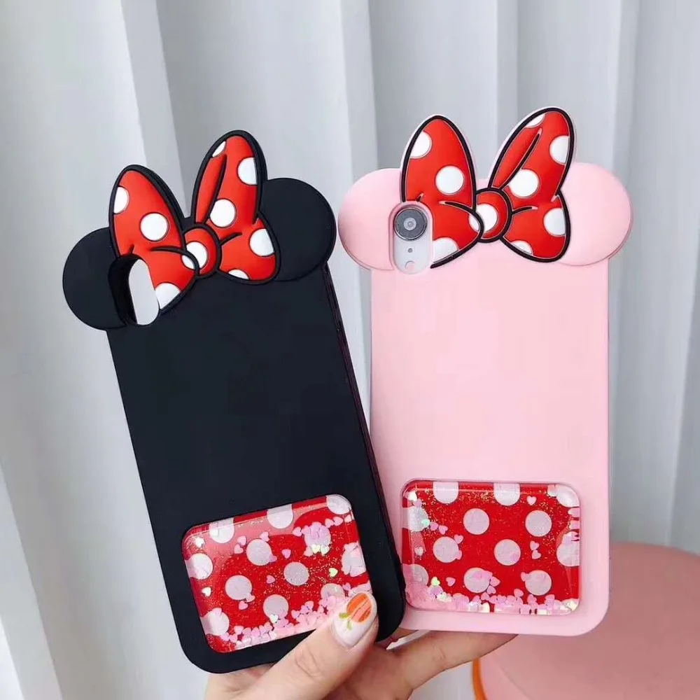 Зыбучие пески Минни назад для iPhone 6 6s 6plus плюс 7 8 Чехол X xs xr xamax чехол |