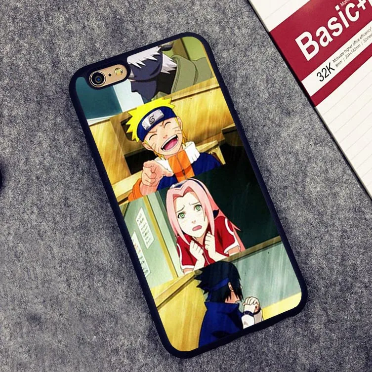Naruto Sasuke design Soft Silicone Full Protective case Cover For iPhone X 8 7 7Plus 6 6S Plus 5 5S SE |