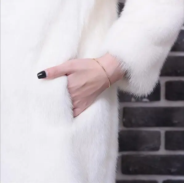 S 6XL Горячая/Весенняя женская новая мода средней длины лацканы высокая имитация