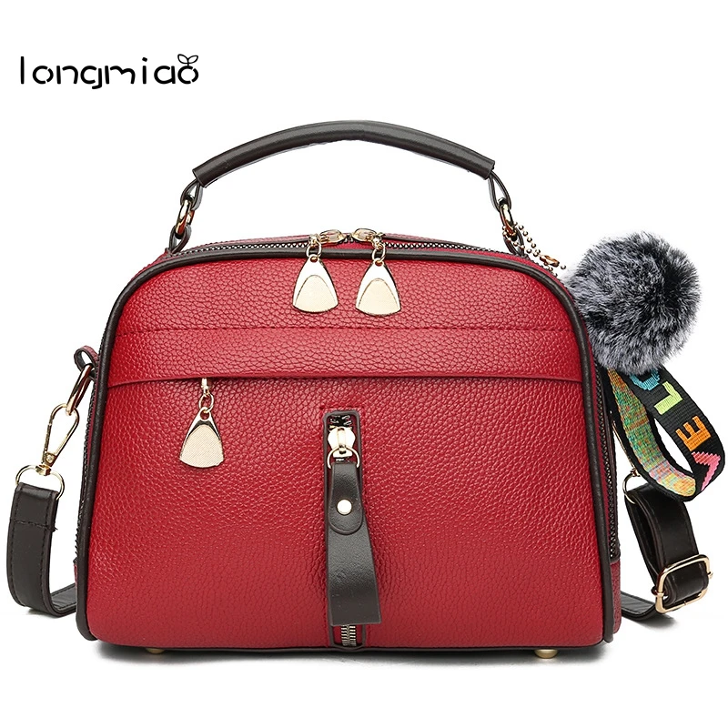 

longmiao New Luxury Women Leather Handbag High Quality PU Shoulder Bag Brand Designer Crossbody Bags Small Fashion Ladies Bags