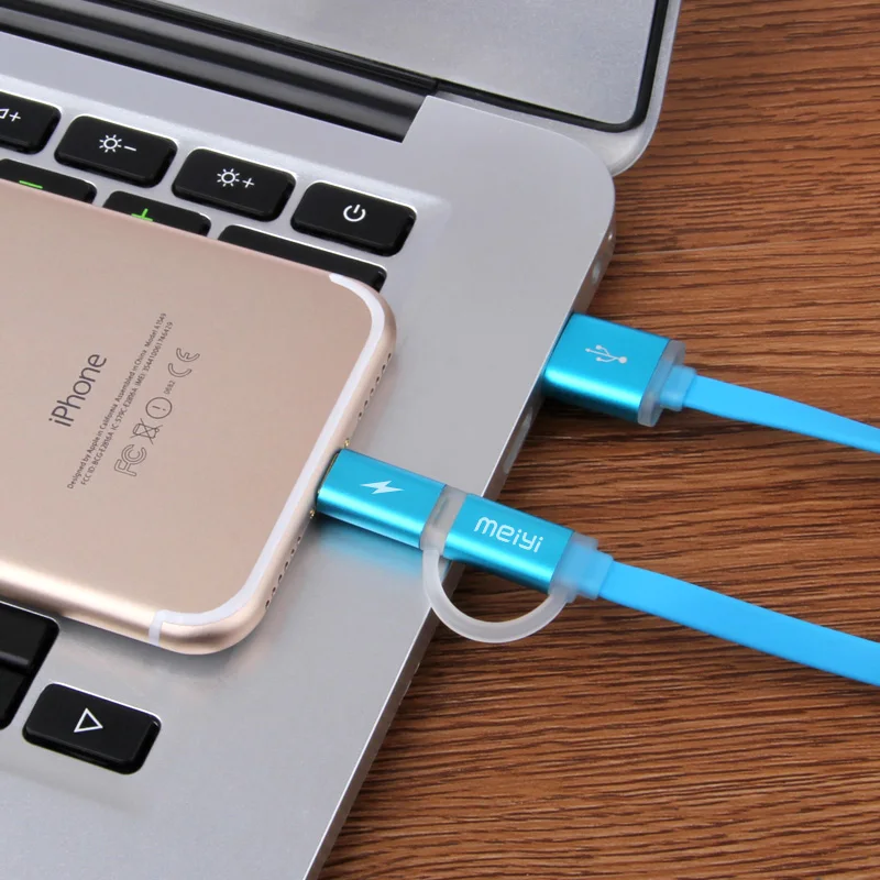 Meiyi 1 м металлическая вилка OTG USB кабель для iPhone 8 7 6 6s Plus 5S 5 iPad mini подходит IOS 10 9 Pin
