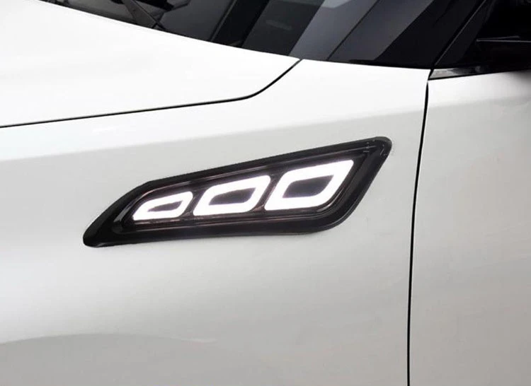Для Nissan Y62 Patrol аксессуары 2 Многофункциональный Хромированный Светодиодный Боковой светильник дневной ходовой светильник