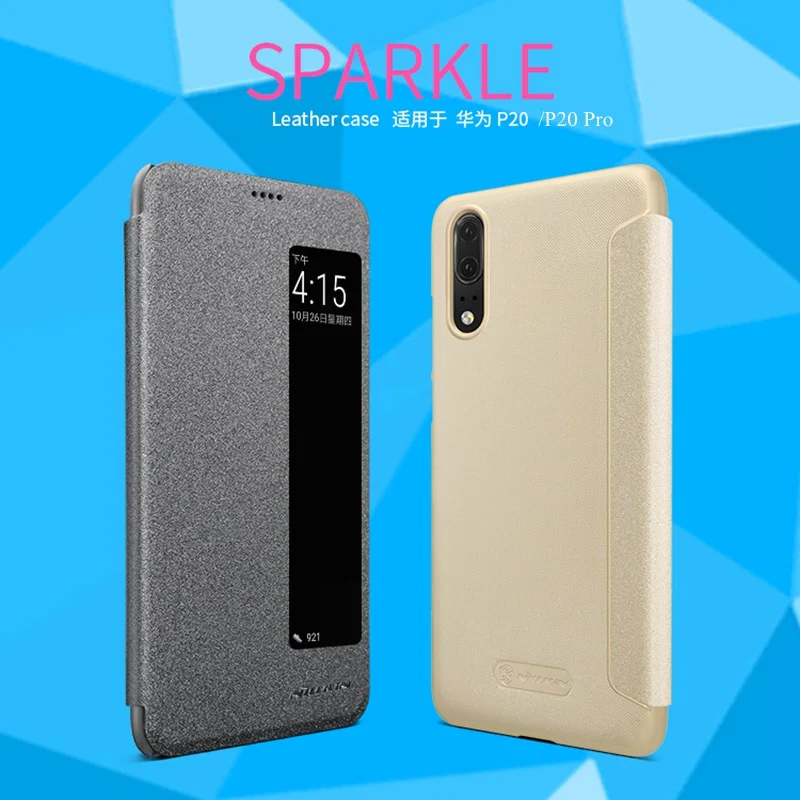 Чехол Nillkin для Huawei P20 откидной из искусственной кожи ПК умный чехол сна роскошный