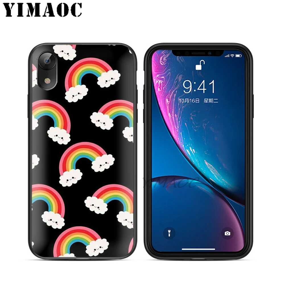 YIMAOC Rainbow Brite Overthink Мягкий ТПУ Черный силиконовый чехол для iPhone X или 10 8 7 6 6S Plus 5 5S SE Xr