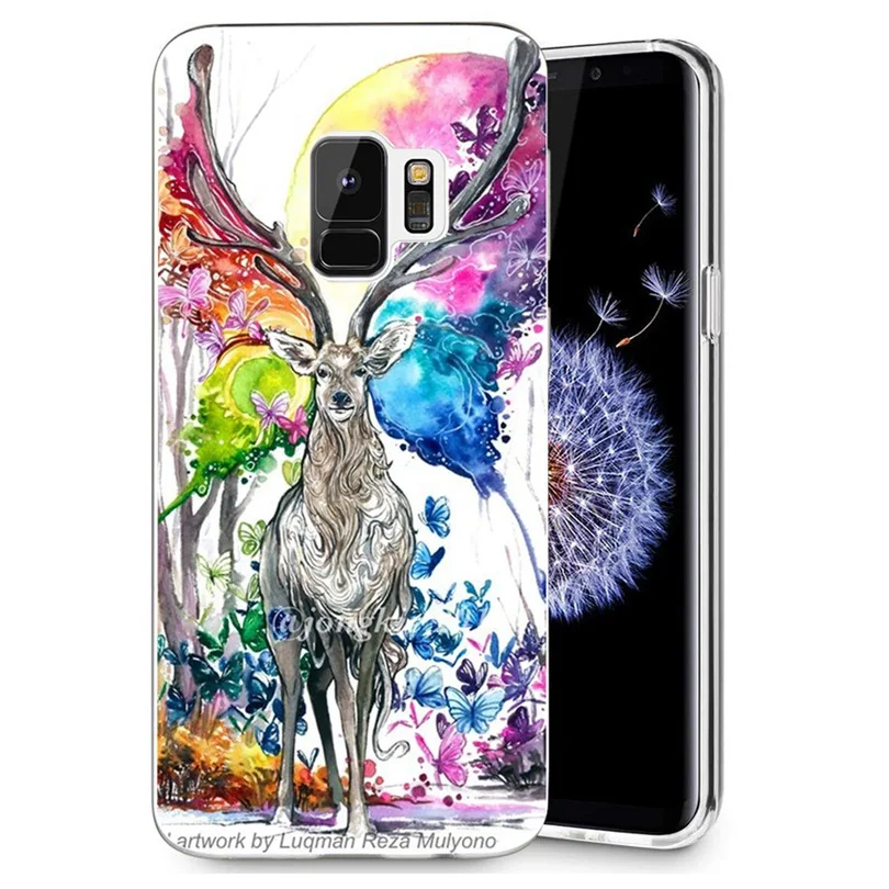 ТПУ чехол с цветочным принтом для Samsung Galaxy S3 S9 S9Plus S8 Plus S7 edge Note 8 feel Lite гелевый