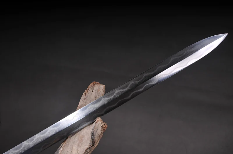 Китайский меч династии Тан прямое лезвие ручной работы Дамасская сложенная