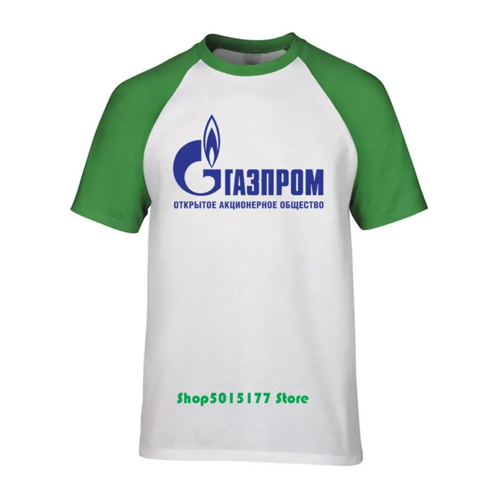 Футболка с логотипом SEVEN SISTERS oil giant GAZPROM топ из хлопка и лайкры модная брендовая