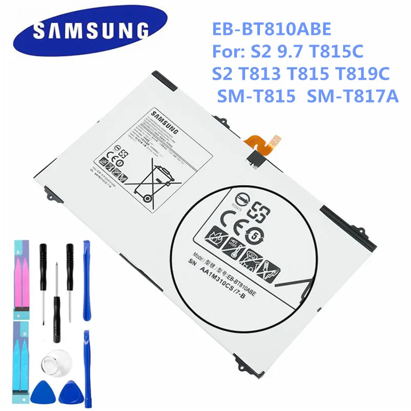 Сменный аккумулятор для Samsung Galaxy Tab S2 9 7 T815C T813 T815 T819C оригинальный сменный 5870mA SM