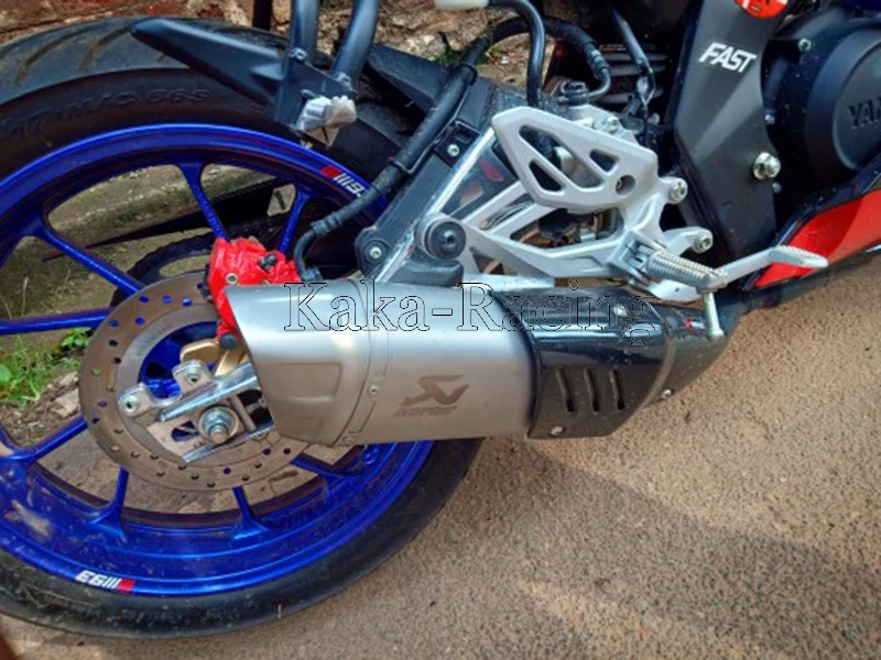 Универсальный Akrapovic мотоцикл глушитель труба с тепловой защитой Escape Moto для Honda Kawasaki KTM Suzuki Yamaha R6 S1000RR
